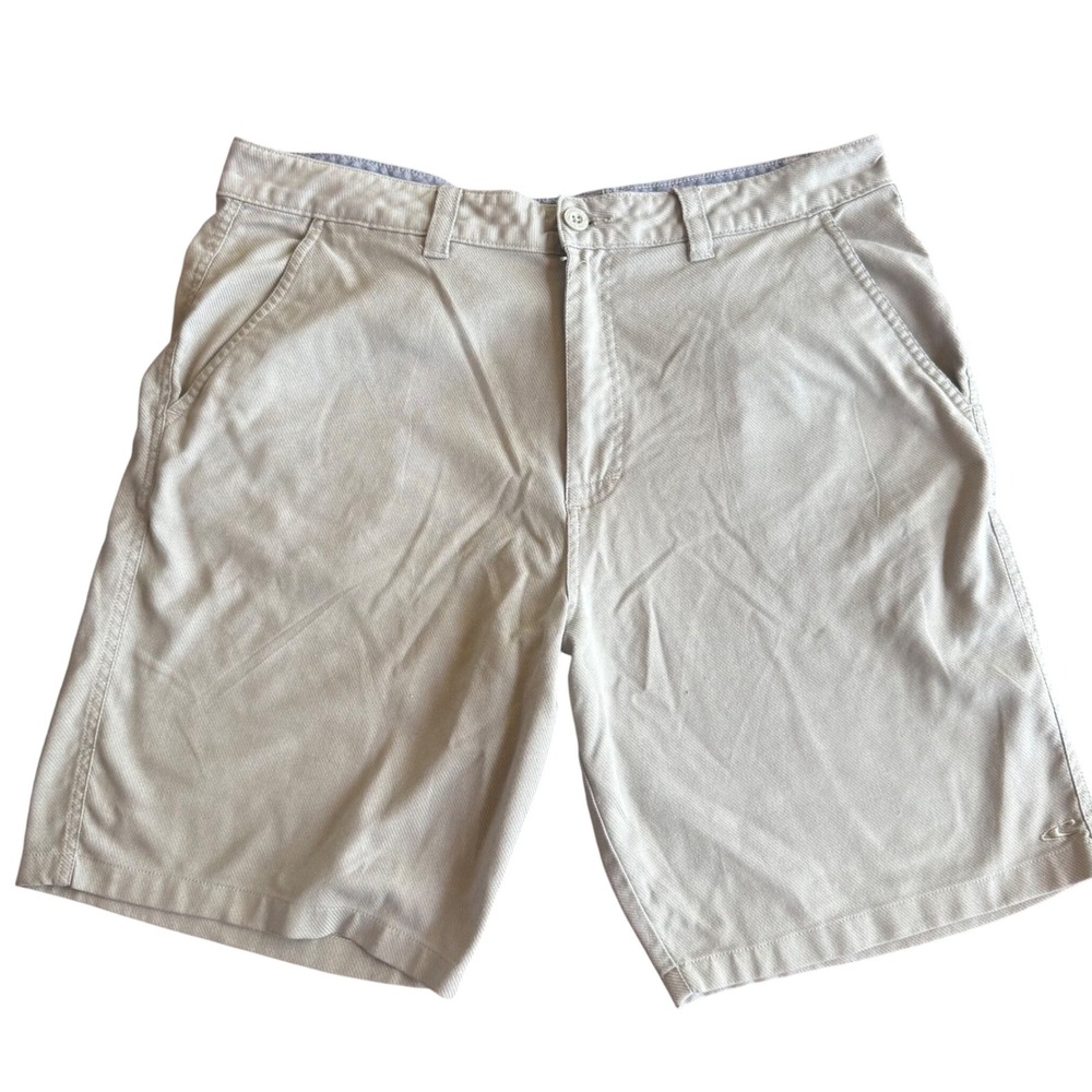 O'Neill Hybrid Walk Shorts Mens 38 Tan Khaki Stretch Performance Surf Casual